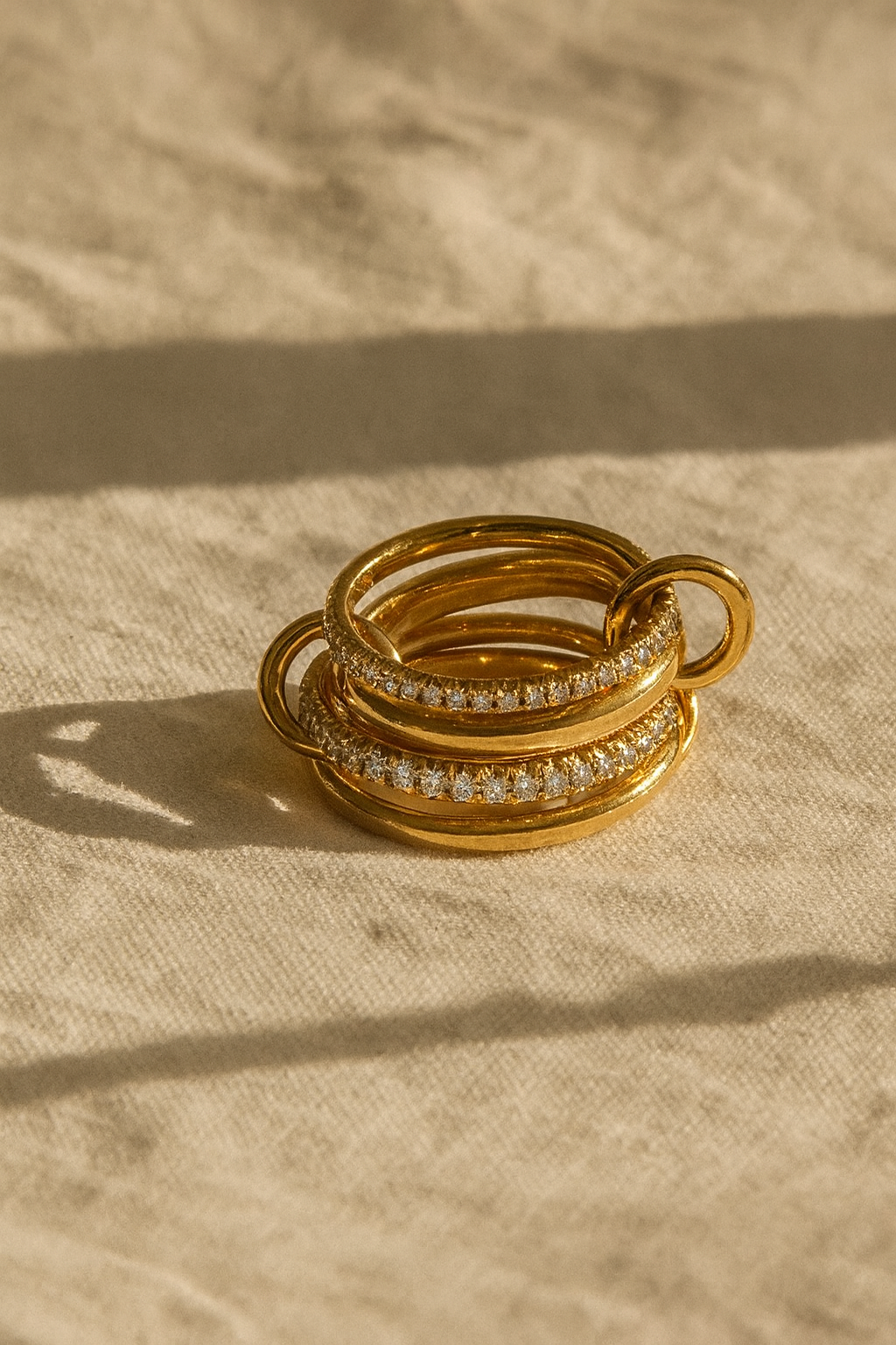 Zeraphine Stackable Layer Ring in 925 Sterling Silver | Gold & Platinum Plated Layered Stackable Band for Women