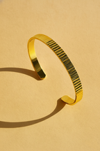 Prisma 24K Gold Plated Bangle Bracelet for Women | Elegant Statement Gold Bangle