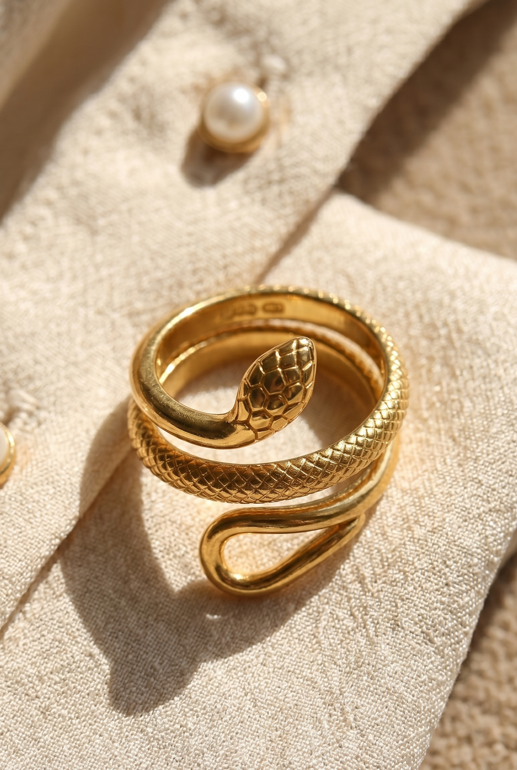 Seraphis Non-Tarnish 18K Gold  Plated Adjustable Ring |  Silver & Gold