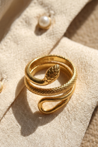 Seraphis Non-Tarnish 18K Gold  Plated Adjustable Ring |  Silver & Gold