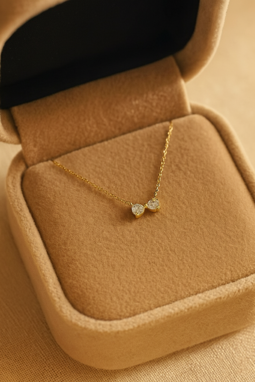 Chérie Bow 925 Sterling Silver Pendant Necklace for Women | Elegant Bow Knot Necklace