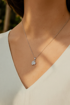 Lustra Sol 925 Sterling Silver Necklace – Gold & Silver Pendant with 18K Gold Plating, Elegant Sterling Silver Jewelry