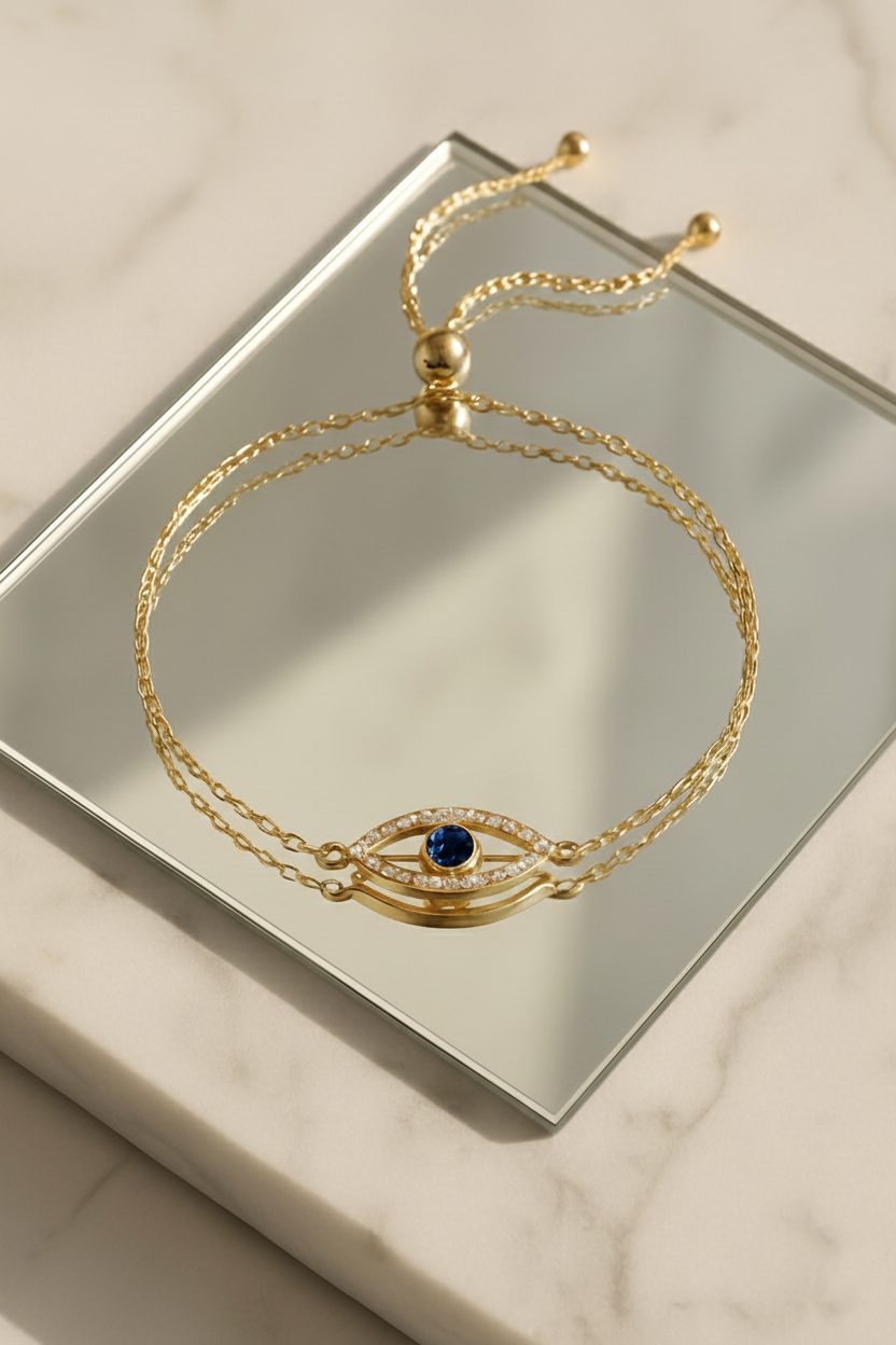 Guardian Glow 925 Sterling Silver Bracelet for Women | Elegant Gold & Silver Finish Protective Bracelet