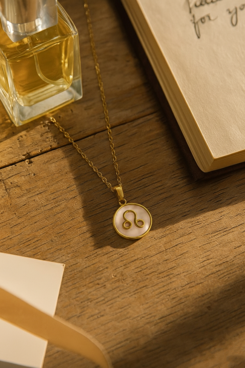 Lux Zodiac Inspired 18K Gold Plated Necklace | Waterproof, Anti-Tarnish Astrological Pendant Jewelry