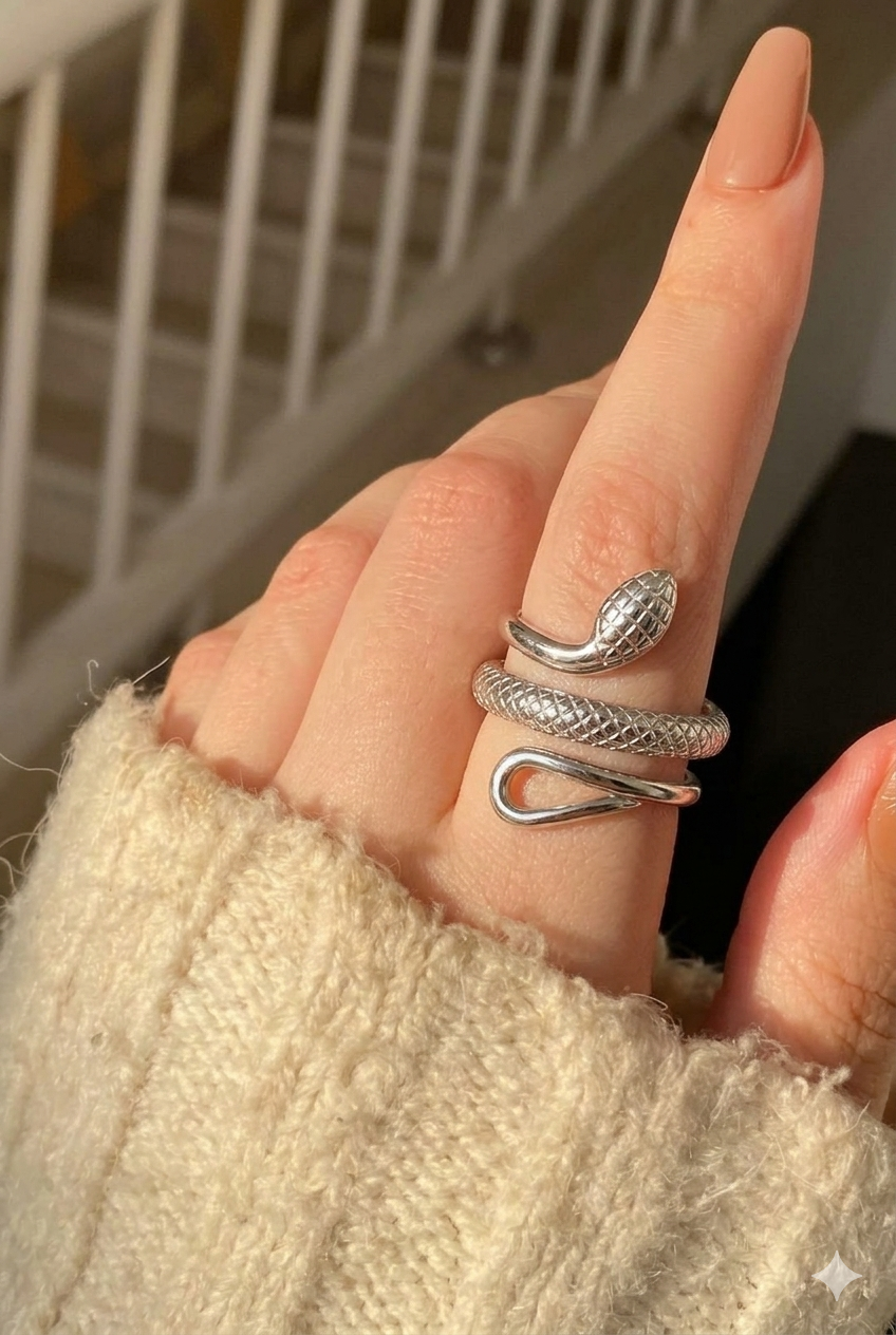 Seraphis Non-Tarnish 18K Gold  Plated Adjustable Ring |  Silver & Gold