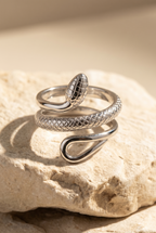 Seraphis Non-Tarnish 18K Gold  Plated Adjustable Ring |  Silver & Gold