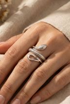 Seraphis Non-Tarnish 18K Gold  Plated Adjustable Ring |  Silver & Gold