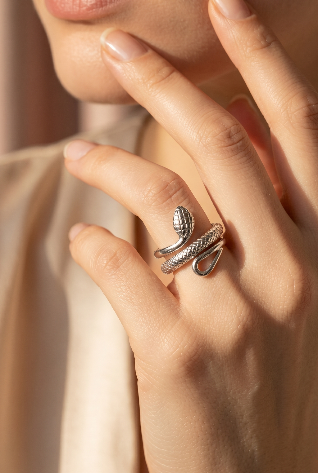 Seraphis Non-Tarnish 18K Gold  Plated Adjustable Ring |  Silver & Gold