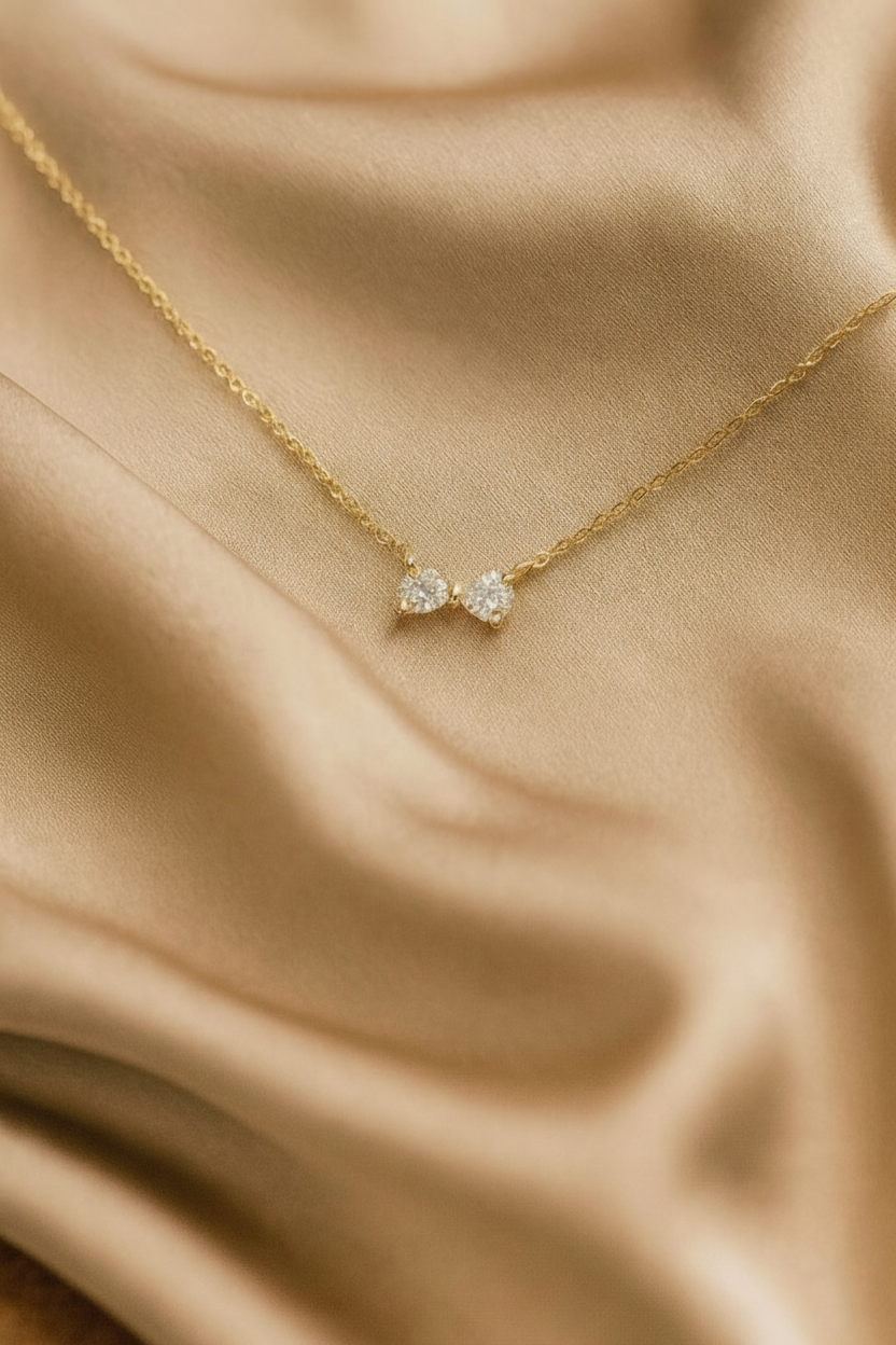 Chérie Bow 925 Sterling Silver Pendant Necklace for Women | Elegant Bow Knot Necklace