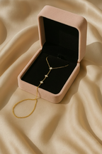 Stella 925 Sterling Silver Hand Bracelet Chain for Women | Elegant Gold Zircon Hand Chain Jewellery