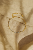 Duo Luxe 925 Sterling Silver Bracelet – Elegant Gold Plated Sterling Silver Bracelet for Women