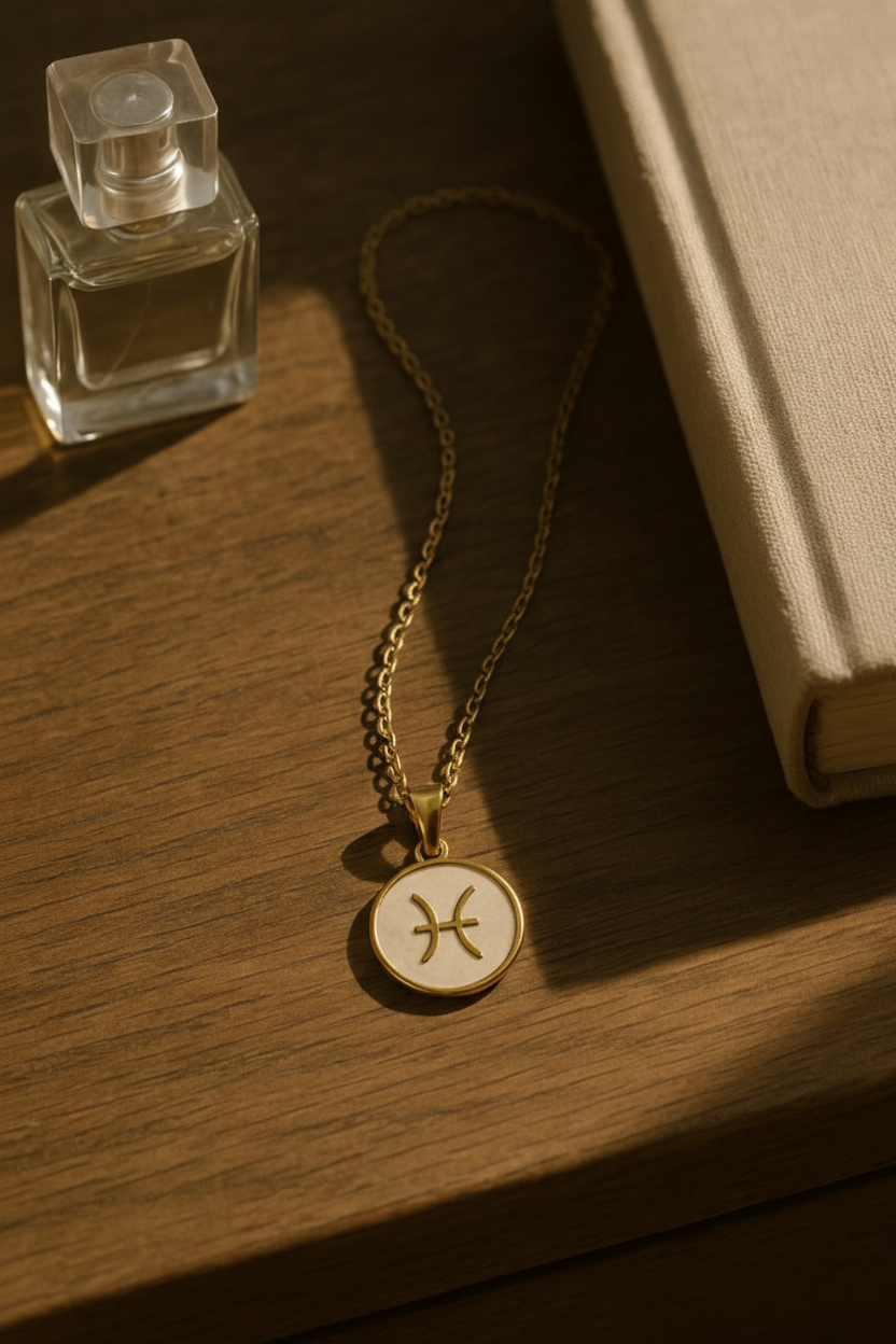 Lux Zodiac Inspired 18K Gold Plated Necklace | Waterproof, Anti-Tarnish Astrological Pendant Jewelry