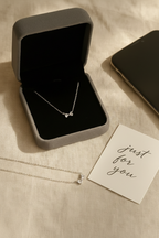 Chérie Bow 925 Sterling Silver Pendant Necklace for Women | Elegant Bow Knot Necklace