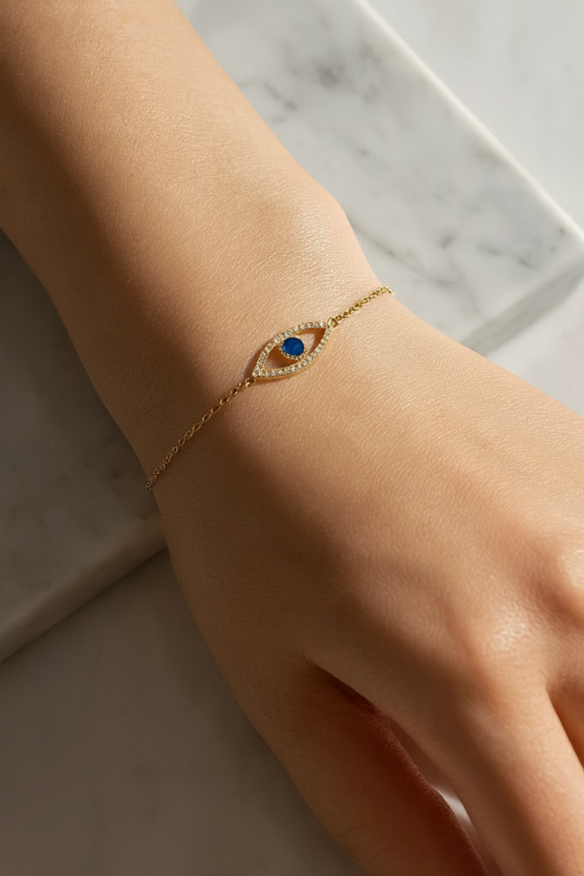 Guardian Glow 925 Sterling Silver Bracelet for Women | Elegant Gold & Silver Finish Protective Bracelet