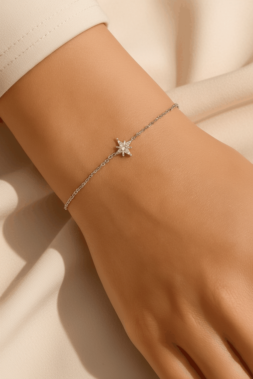 Astral Spark 925 Sterling Silver Bracelet for Women | Elegant Gold & White Gold Finish Bracelet by House Of RISMÉ House Of RISMÉ