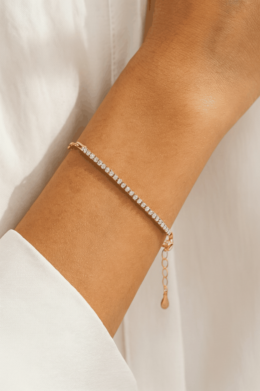 Duo Luxe 925 Sterling Silver Bracelet – Elegant Gold Plated Sterling Silver Bracelet for Women House Of RISMÉ