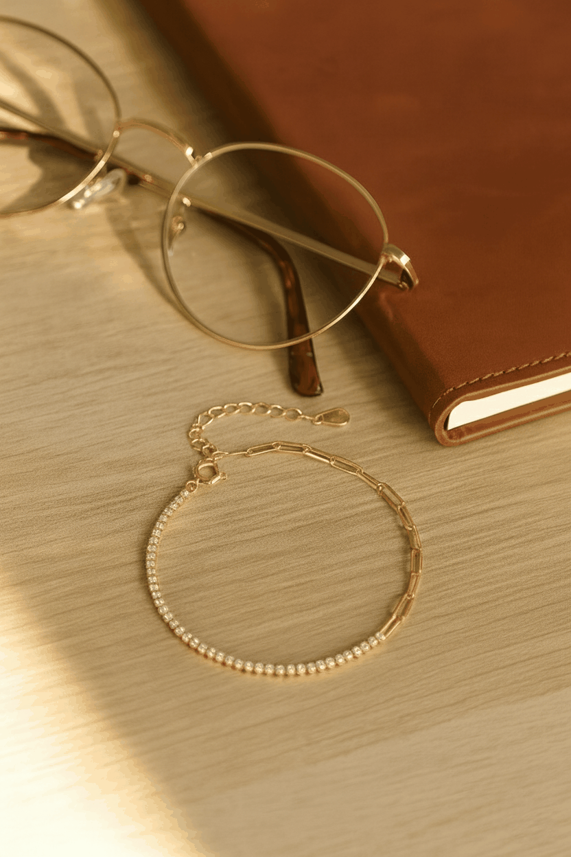 Duo Luxe 925 Sterling Silver Bracelet – Elegant Gold Plated Sterling Silver Bracelet for Women House Of RISMÉ