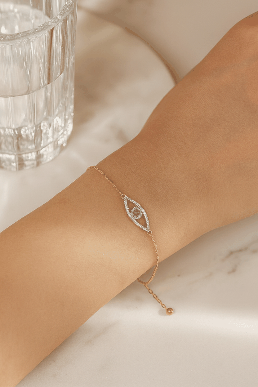 Guardian Glow 925 Sterling Silver Bracelet for Women | Elegant Gold & Silver Finish Protective Bracelet House Of RISMÉ