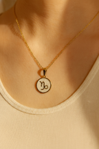 Lux Zodiac Inspired 18K Gold Plated Necklace | Waterproof, Anti-Tarnish Astrological Pendant Jewelry House Of RISMÉ