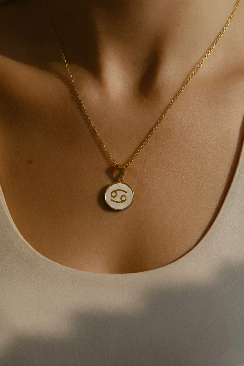 Lux Zodiac Inspired 18K Gold Plated Necklace | Waterproof, Anti-Tarnish Astrological Pendant Jewelry House Of RISMÉ