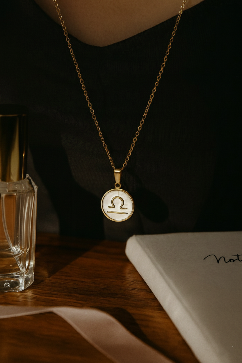 Lux Zodiac Inspired 18K Gold Plated Necklace | Waterproof, Anti-Tarnish Astrological Pendant Jewelry House Of RISMÉ