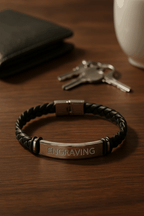 Personalized Noir Tag Men’s Bracelet | Black Chain Streetwear Bracelet with Custom Tag Charm House Of RISMÉ