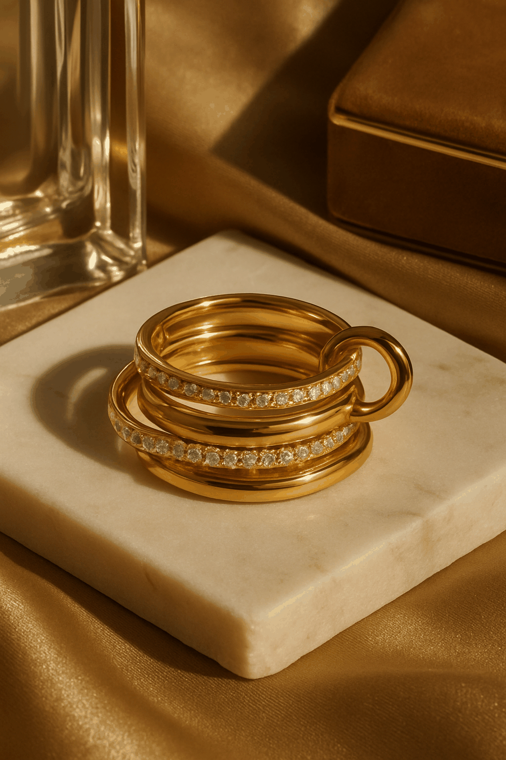 Zeraphine Stackable Layer Ring in 925 Sterling Silver | Gold & Platinum Plated Layered Stackable Band for Women House Of RISMÉ