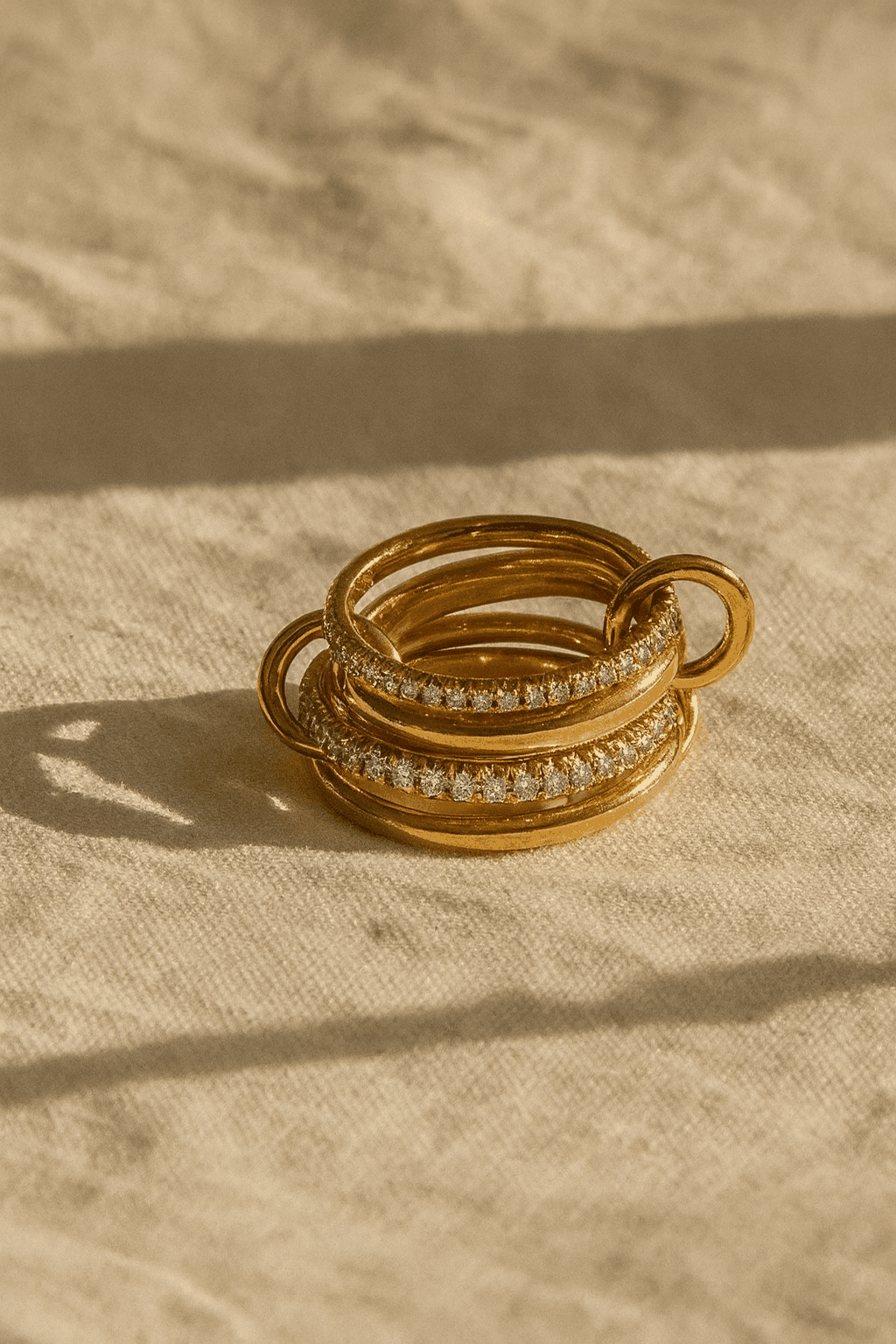 Zeraphine Stackable Layer Ring in 925 Sterling Silver | Gold & Platinum Plated Layered Stackable Band for Women House Of RISMÉ